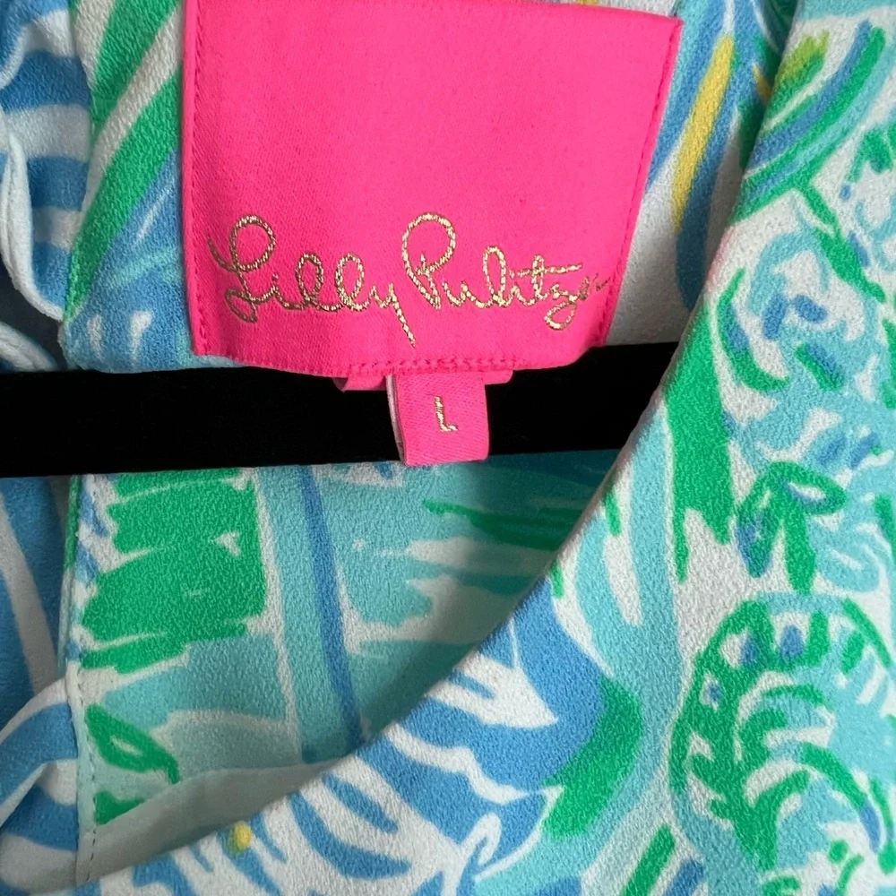 VGUC Lilly Pulitzer Jackie Dress in Blue and Pink - Picture 3 of 3